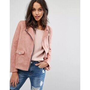 Missguided Pink Biker Jacket